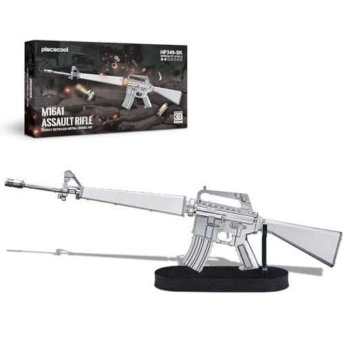 piececool Metall Puzzle 3D M16A1 Sturmgewehr, Pistole Gewehr 3D Puzzle Modellbausatz Erwachsene, 3D-puzzles für Edelstahl, Modell Metal, Geschenk, Andenken, Sammlung, 86 Teile piececool Metall Puzzle 3D M16A1 Sturmgewehr, Pistole Gewehr 3D Puzzle Modellbausatz Erwachsene, 3D-puzzles für Edelstahl, Modell Metal, Geschenk, Andenken, Sammlung, 86 Teile von piececool