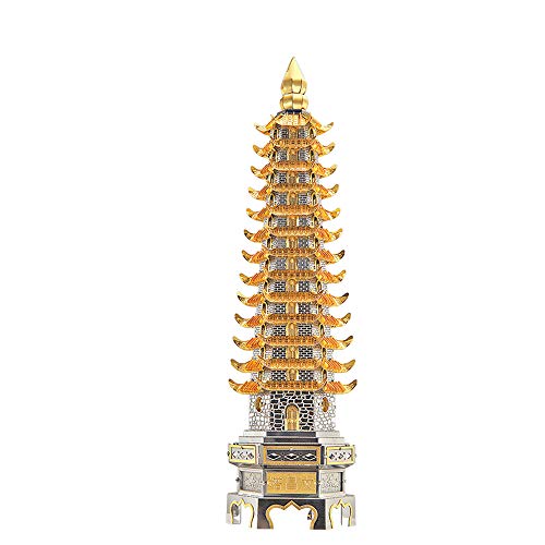 piececool Wenchang Tower 3D Metall Puzzle Modell Kits DIY 3D Laserschnitt Modell-Bausatz Spielzeug von piececool