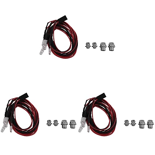 pintoc 3X 4 LED Lichter Kit 2 Weiß 2 Rot für 1/10 1/8 Redcat Axial SCX10 D90 RC Auto von pintoc