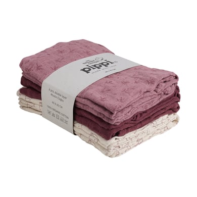 pippi Muslin Tücher 6er Pack Old Rose von pippi