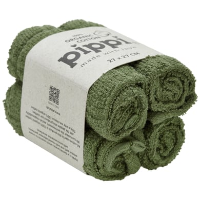 pippi Waschtücher 4er Pack deep lichen green von pippi