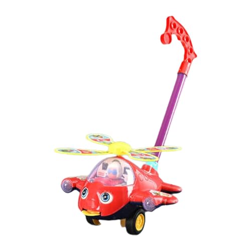 Schiebespielzeug-Flugzeug für Kleinkinder ab 1 Jahr, Lauflernhilfe mit abnehmbarem Stiel und Klingel, 23.62 Zoll höhenverstellbar für Jungen und Mädchen 1-3 Jahre- Rot Schiebespielzeug-Flugzeug für Kleinkinder ab 1 Jahr, Lauflernhilfe mit abnehmbarem Stiel und Klingel, 23.62 Zoll höhenverstellbar für Jungen und Mädchen 1-3 Jahre- Rot von pistro