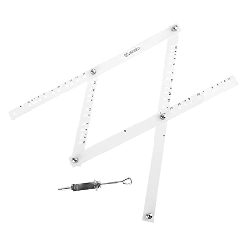 pistro 34cm klarer Pantograph Zeichenwerkzeug Maßstab Lineal mit Gradeinteilung für Kartenschreiben, Tischler und Bastelprojekte pistro 34cm klarer Pantograph Zeichenwerkzeug Maßstab Lineal mit Gradeinteilung für Kartenschreiben, Tischler und Bastelprojekte von pistro