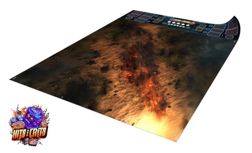 playmats.eu HC002 Hits&Crits-Gummimatte-Blutige Morgendämmerung, 58,5"x48" / 148,5 x 122 von playmats.eu