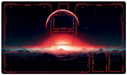 playmats.eu K084 Star Wars Unlimited für 1 Spieler-große Matte-Roter Mond, 24" x 14" / 61x35,5cm von PLAYMATS