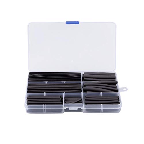 150 pcs Set RC Drahtseil Sleeving Wrap 21 Wärme schrumpfenden Schlauchrohr Schwarz für elektronische Geräte von plplaaoo