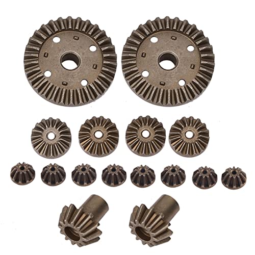 16-teiliges Metallgetriebe Set für Wltoys 12428 12423 RC Auto Upgrade Teile Effizientes Design Starke und lang anhaltende Leistung Kompatibel mit ausgewählten Typen von plplaaoo