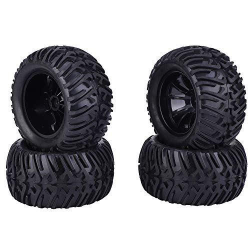 4 Stück RC Tire 125 mm Kunststoff-Räder Räder aus Netz, V-Ersatztyp für ein ferngesteuertes Auto mit 1 bis 10 Skalen, ein Griff und Leistung von plplaaoo