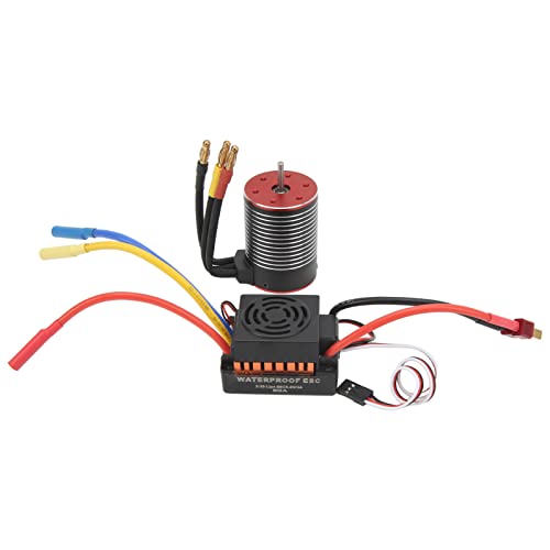 Anti Water 5200KV 60A Bürstenloser Motor ESC Combo Set für 1 10 1 12 1 16 RC Auto LKW Upgrade von plplaaoo