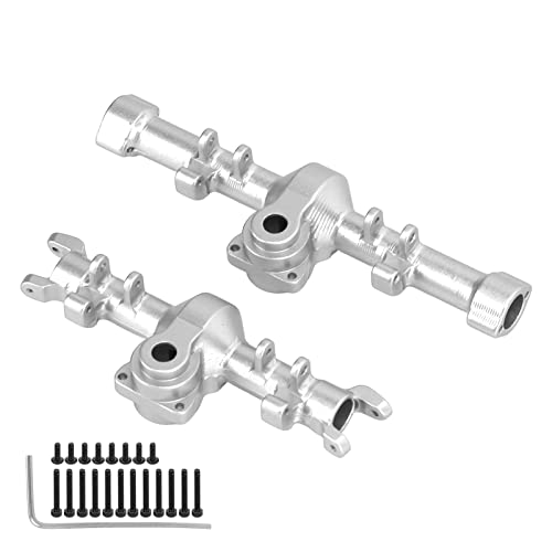 CNC Aluminiumlegierung Vorderachse in der Hinterachse eingestellt für SCX24 1 24 RC -Auto-Verbesserung der Leistung und (Silber) von plplaaoo