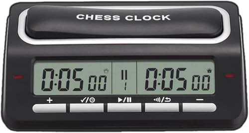 Digital Chess Clock LED-Indikator 39 Voreingestellter Timing-System Internationaler Schachspiel-Timer für 2-Spieler-Spiele von plplaaoo