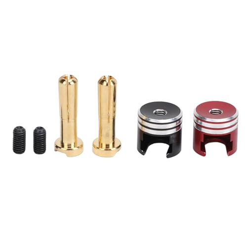 Heatsink Bullet Plug Aluminium Legierung und Kupfer Bananenstecker Stecker Stecker mit Kühlbein Bullet für RC Auto Spielzeug Reparatur (4mm) von plplaaoo