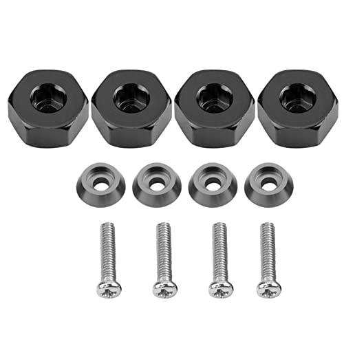 plplaaoo RC Car Hex Hub Adapter 4 Stcs Aluminiumlegierung 6 mm bis 12 mm Rad Hub -Hub -Hub -Adapter für WPL 1634 RC -LKW -Ersatzteil Accessoire Red Superior Handwerkskomponente (WPL1634BL Black) von plplaaoo