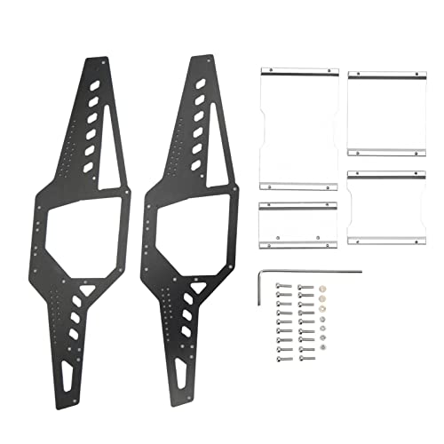 plplaaoo RC-Car-Rahmen aus Aluminiumlegierung mit Überrollkäfig, Upgrade-Teile im Maßstab 1:24 für SCX24-Autos (Silber) (Silber) von plplaaoo