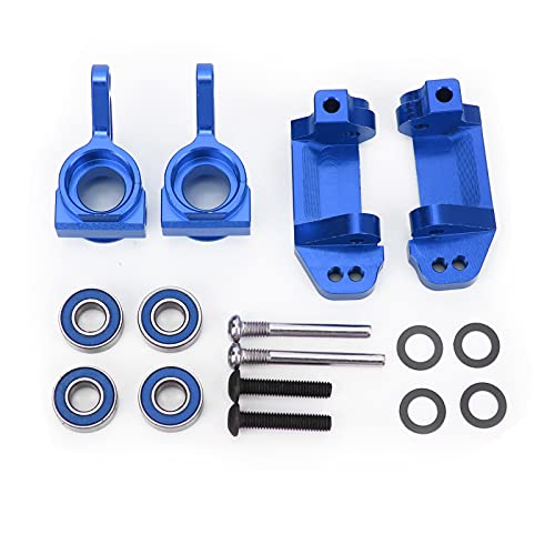 plplaaoo RC Front C -Hub -Sitzlieferbecher Knöchel Set hochfestes Aluminiumlegierung Leichtes Einfach Installationsleistung Upgrade -Zubehör für Schrägstrich 2WD 1/10 RC Auto (Blau) von plplaaoo