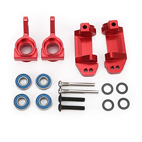 plplaaoo RC Front C -Hub -Sitzlieferbecher Knöchel Set hochfestes Aluminiumlegierung Leichtes Einfach Installationsleistung Upgrade -Zubehör für Schrägstrich 2WD 1/10 RC Auto (Rot) von plplaaoo