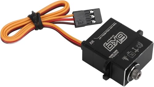 plplaaoo RC Servo Digital Full Metal Gear Lenkung Servo Hochleistung für axiale SCX24 1/24 RC -Auto Aluminiumlegierung Schwarz 37G 29.5 x 13 x 30 mm von plplaaoo