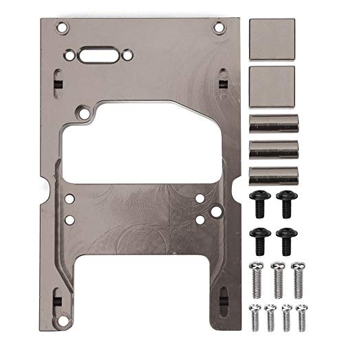 plplaaoo RC-Servohalterung, Aluminium-Lenkmotor-Servohalterung, professionelle RC-Auto-Lenkmotor-Servo-Befestigungsbasis, Ersatzhalterung für Fahrzeuge, passend für WPL-System 1:16 RC-Auto (Silver) von plplaaoo