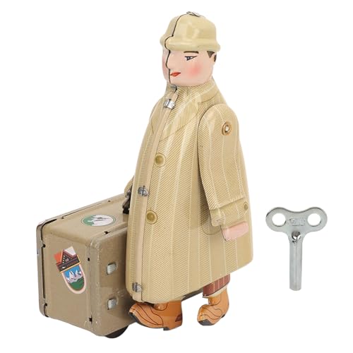 plplaaoo Tinplate Wind Up Toy Walking Traveller Vintage Nostalgic Retro Clockwork Collectible Home Bar Dekoration von plplaaoo