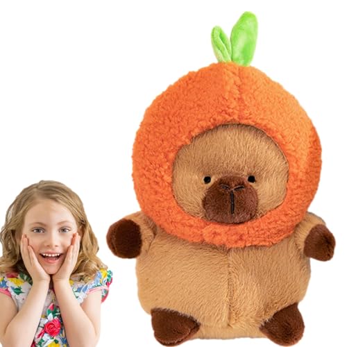 plsyyuw Capybara-Plüschtier, Capybara-Plüschtier - Cartoon Tier Super Soft Plushies Puppe Plüschfigur - Weiche und kuschelige Capybara-Spielzeugtierpuppe, Plüschspielzeug zum Geburtstag, und Mädchen von plsyyuw