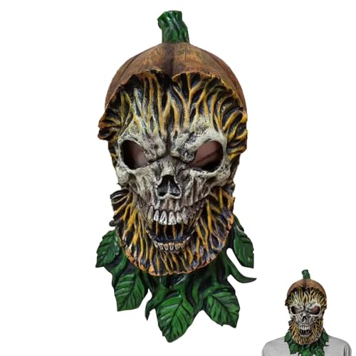 plsyyuw Kürbismaske, Kürbiskopfmaske,Halloween Kürbiskopfmaske - Gruselige Kürbiskopf-Maskendekorationen für Halloween, Cosplay, Kostüm, Karneval, Mitbringsel von plsyyuw