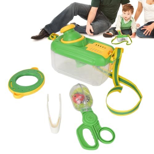 plsyyuw Outdoor-Explorer-Set für Kinder - Transparente Beobachtungsbox, Abenteuerspielzeug, multifunktionaler Naturforscher,Tragbare Kinderartikel mit Luftlöchern für Gärten, Seen, Parks von plsyyuw