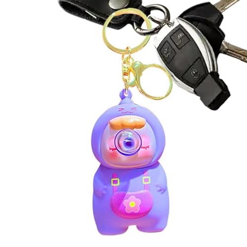 plsyyuw Spuckblasen-Squeeze-Spielzeug, Squeeze-Cartoon-Spielzeug - Cartoon-Figur Fidget Squeeze Toys aus Silikon | Schöner Taschenornament-Schlüsselanhänger für Damen für Rucksack, Umhängetasche von plsyyuw