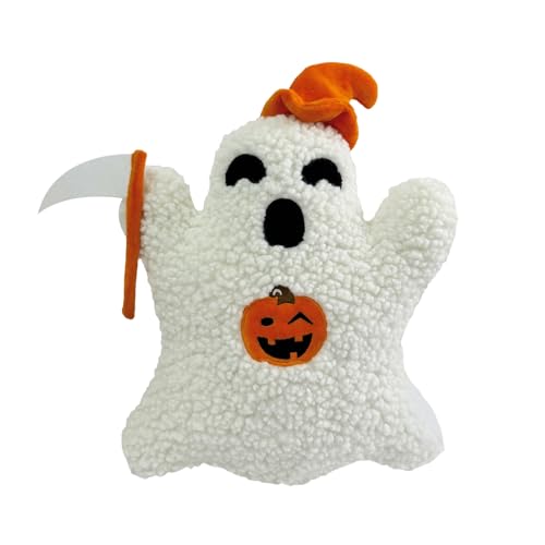 pofluany Halloween-Geist-Plüsch-Kissen mit gruseligem Charme, 20/40 cm, Spielzeugspaß, gemütliche Kuscheltiere, Plüschtiere, Kawaii-Puppe, Herbst, dekoratives Kissen, Fotografie-Requisite für Zu von pofluany