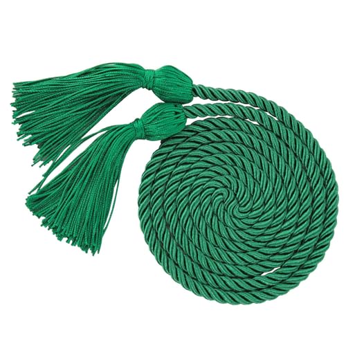 pofluany Single Rope Knotted Honor Cord Graduation Keepsake Accessories with Tassel Strong Material Yarn for Ceremony Party Green von pofluany