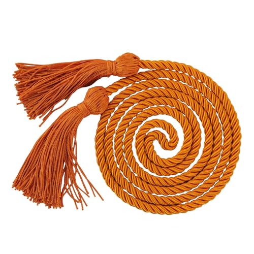 pofluany Single Rope Knotted Honor Cord Graduation Keepsake Accessories with Tassel Strong Material Yarn for Ceremony Party Orange von pofluany