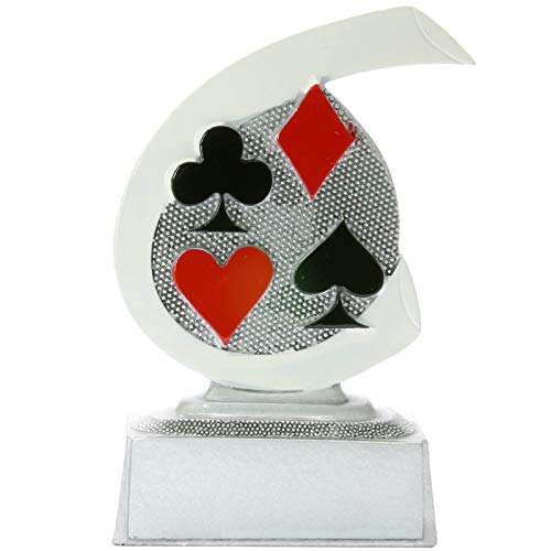 pokalspezialist Karten Skat Poker Pokal Arles Trophäe Preis 10 cm hoch Minipokal von pokalspezialist