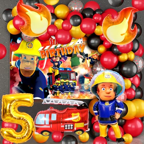 Feuerwehr Geburtstag,Feuerwehr Luftballon,Feuerwehr Deko Kindergeburtstag,Ballon Feuerwehrauto,Feuerwehr Folienballon,5. Geburtstag Junge von polrsgh