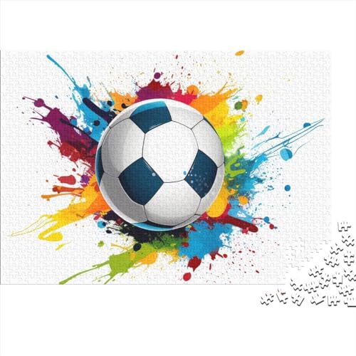 Fußball-Elemente-Puzzle für Erwachsene, unterhaltsam, 1000 Teile, Bildungsspiel, Spielzeug, Heimdekoration, Spielzeug, Intellektuelles Spiel, 1000 Teile (75 x 50 cm) von ponnyc