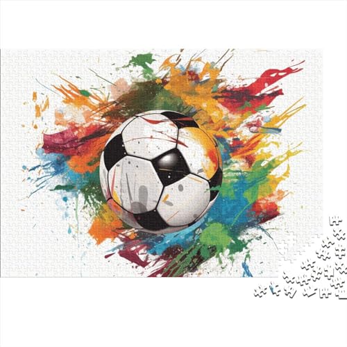 Fußball-Elemente für Erwachsene, Spaß, 1000 Teile, Puzzle, Stressabbau-Spielzeug, Spielzeug, Intellektuelles Spiel, Bildungsspiel, Heimdekoration, hochwertig und langlebig, 1000 Stück (75 x 50 cm) von ponnyc