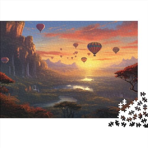 Heißluftballon 1000 Teile Puzzle Erwachsene Spaß Heimdekoration Spielzeug Spielzeug Intellektuelles Spiel Bildungsspiel 1000 Teile (75x50cm) von ponnyc