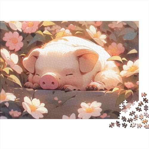 Schwein 1000 Teile Erwachsene Spaß Puzzles Bildung Spiel Spielzeug Intellektuelles Spiel Herausforderung Pädagogisch 1000 Teile (75x50cm) von ponnyc