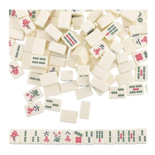 ppARK Mahjong 1 Set Mini Mahjong Set Reise Mahjong Set Brettspiele für Wohnzimmer Jubiläumsgeschenk Outdoor Camping Mahjong Spiel von ppARK