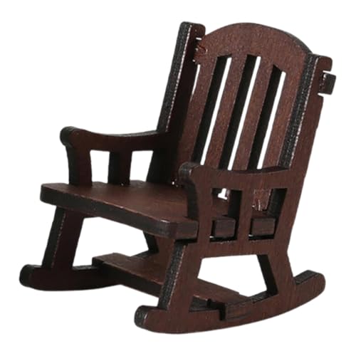 predolo 1/12 Schaukelstuhlmodell, Mini Stuhlmodell mit Hoher Rückenlehne, Basteln, Realistisch Simulierte Miniaturmöbel für DIY Projekte, Dekoration, Kaffee predolo 1/12 Schaukelstuhlmodell, Mini Stuhlmodell mit Hoher Rückenlehne, Basteln, Realistisch Simulierte Miniaturmöbel für DIY Projekte, Dekoration, Kaffee von predolo