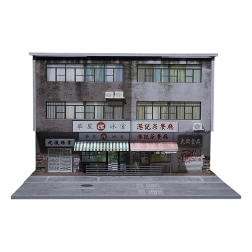 predolo 1/64 Diorama Gebäude, Autoparkplatz Aus Druckguss mit Licht für Aufbewahrungs Organizer, Miniatur Szenenmodell für Desktop Dekor Layout, Style A predolo 1/64 Diorama Gebäude, Autoparkplatz Aus Druckguss mit Licht für Aufbewahrungs Organizer, Miniatur Szenenmodell für Desktop Dekor Layout, Style A von predolo