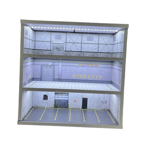 predolo 1/64 Modellauto Vitrine, Parkplatzszene, Garage, Diorama mit Licht, Foto Requisite, Dekoration, 3 Ebenen, Spielzeugauto Vitrine, Style B predolo 1/64 Modellauto Vitrine, Parkplatzszene, Garage, Diorama mit Licht, Foto Requisite, Dekoration, 3 Ebenen, Spielzeugauto Vitrine, Style B von predolo