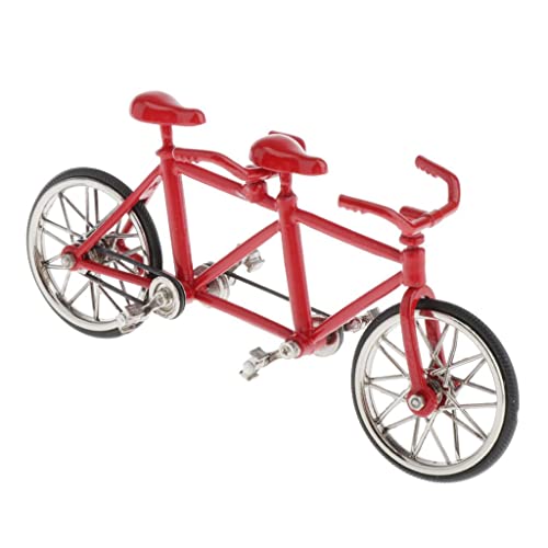 predolo 1:16 Diecast Tandemfahrrad Modell Fahrrad Geldgeschenk Ausstellungsstücke - Tolles Geschenk für Radfahrer, Rot von predolo