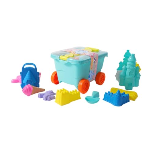 predolo 11 x Spielzeug für den Strand, Sandburgen-BAU-Set, ideal für Kleinkinder und Reisen, Blau predolo 11 x Spielzeug für den Strand, Sandburgen-BAU-Set, ideal für Kleinkinder und Reisen, Blau von predolo