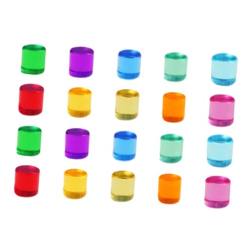 predolo 20x Acryl EDELSTEIN Stapelblöcke, Hohe Transparenz, Glattes Sensorisches Training, Pädagogisches Regenbogen Stapelspiel für Kinder, Zylinder predolo 20x Acryl EDELSTEIN Stapelblöcke, Hohe Transparenz, Glattes Sensorisches Training, Pädagogisches Regenbogen Stapelspiel für Kinder, Zylinder von predolo