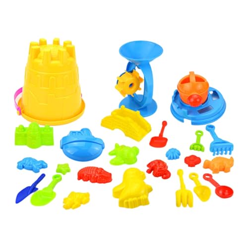 predolo 25-teiliges Set für Sandspielzeug am Strand, Burgbausatz und Eimer- sowie Schaufelset für Kinder predolo 25-teiliges Set für Sandspielzeug am Strand, Burgbausatz und Eimer- sowie Schaufelset für Kinder von predolo
