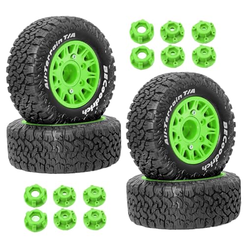 predolo 4 Stück RC Autoreifen Geländereifen Simulationsreifen Modellräder Zubehör aus Widerstandsfähigem PP für Lange Nutzungsdauer für Rennen auf Diversen, GrÜn predolo 4 Stück RC Autoreifen Geländereifen Simulationsreifen Modellräder Zubehör aus Widerstandsfähigem PP für Lange Nutzungsdauer für Rennen auf Diversen, GrÜn von predolo
