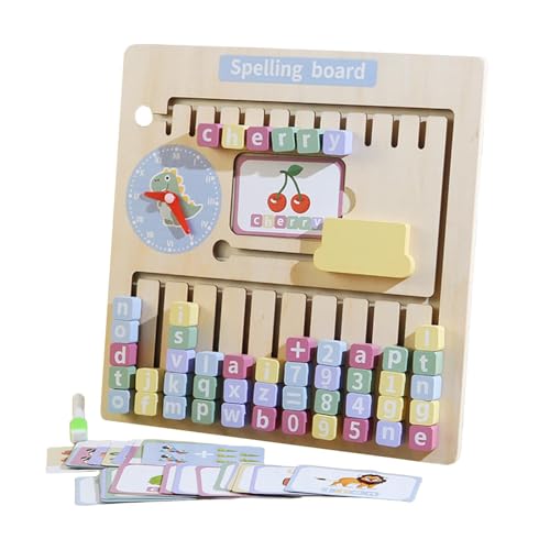 predolo Alphabet-Mathetafel aus Holz für die Zahlenbildung, Lernkarten für Auto, Zuhause und Reisen predolo Alphabet-Mathetafel aus Holz für die Zahlenbildung, Lernkarten für Auto, Zuhause und Reisen von predolo