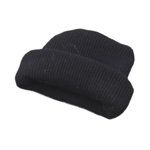 predolo Beanie für Modepuppen, Miniaturmütze als Kostümzubehör für 6,7-Zoll-Puppen, Schwarz von predolo