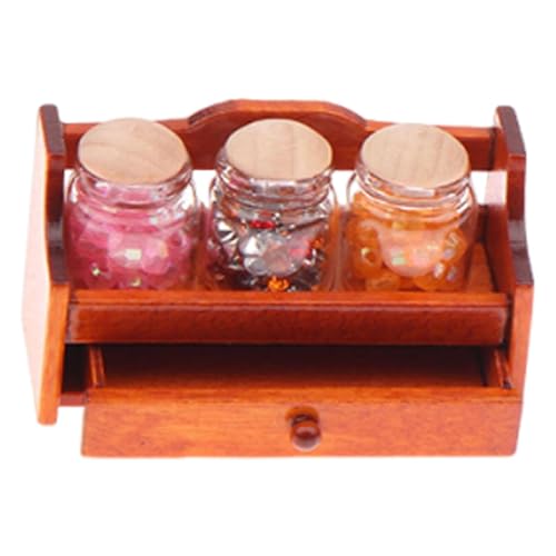 predolo Bonbongläser Aufbewahrungsregal Im Maßstab 1/12, Spiel Requisiten, Holzregal Zubehör, Miniatur Puppenhaus Lebensmittelgläser für Küchen Dessert, Braun predolo Bonbongläser Aufbewahrungsregal Im Maßstab 1/12, Spiel Requisiten, Holzregal Zubehör, Miniatur Puppenhaus Lebensmittelgläser für Küchen Dessert, Braun von predolo