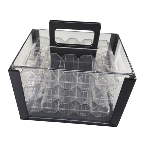 predolo Chip Case Vitrine, Staubdicht, 600 Teiliges Fassungsvermögen, Sportspielzubehör, Mehrzweck Aufbewahrungsbox, Chiphalter, mit 6 Stück 43mm Boxen predolo Chip Case Vitrine, Staubdicht, 600 Teiliges Fassungsvermögen, Sportspielzubehör, Mehrzweck Aufbewahrungsbox, Chiphalter, mit 6 Stück 43mm Boxen von predolo