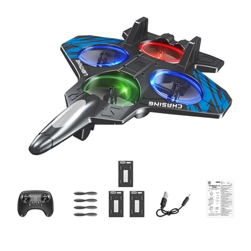 predolo Ferngesteuertes Flugzeug, Eva-Flugzeug, Anti-Fall-Kampfjet-Modell für und Erwachsene, Blaue DREI Batterie predolo Ferngesteuertes Flugzeug, Eva-Flugzeug, Anti-Fall-Kampfjet-Modell für und Erwachsene, Blaue DREI Batterie von predolo